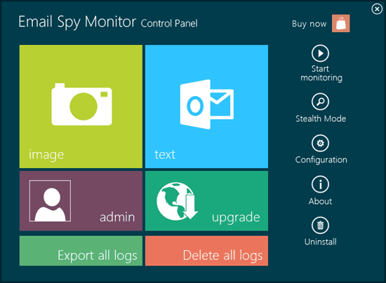 Screenshot of Email Spy Monitor 2012
