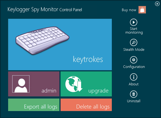 Keylogger Spy Monitor 9.86 screenshot