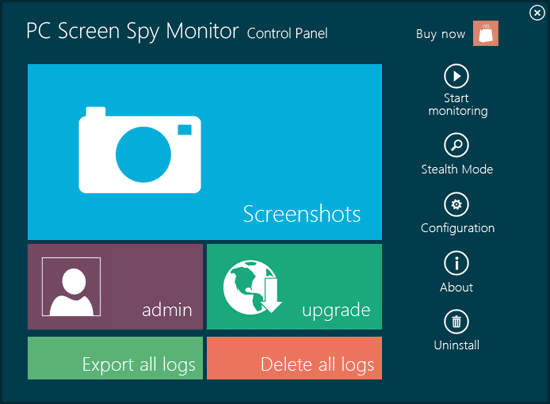 Screenshot of PC Screen Spy Monitor 9.69