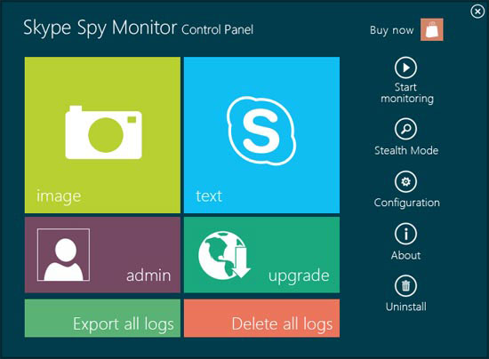 Screenshot of Skype Spy Monitor 2013